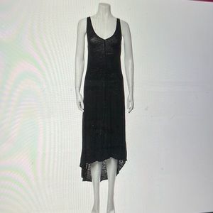 Calypso St. Barth Black Linen Long Dress. Size Small